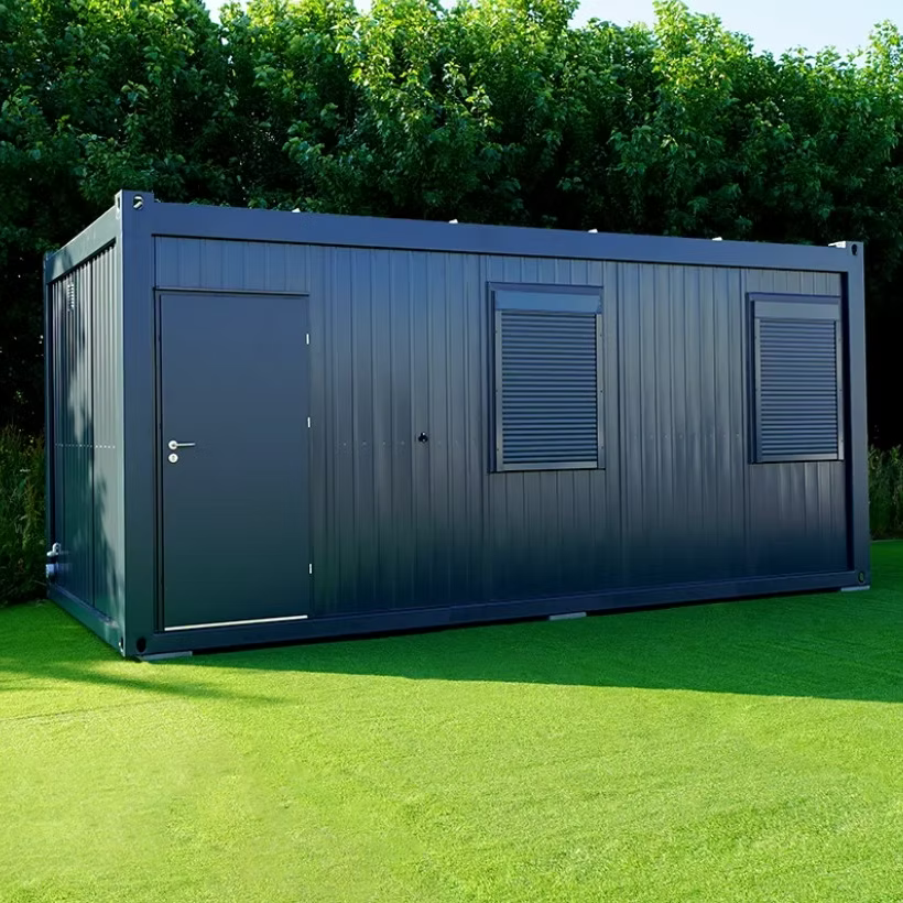 Conteneur isolé 6 × 3 m avec coin sanitaire et cuisine