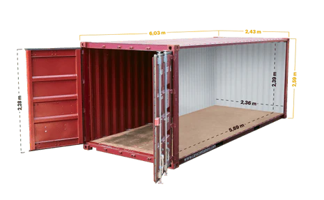 Container maritime 20 pieds standard d’occasion certifié CSC