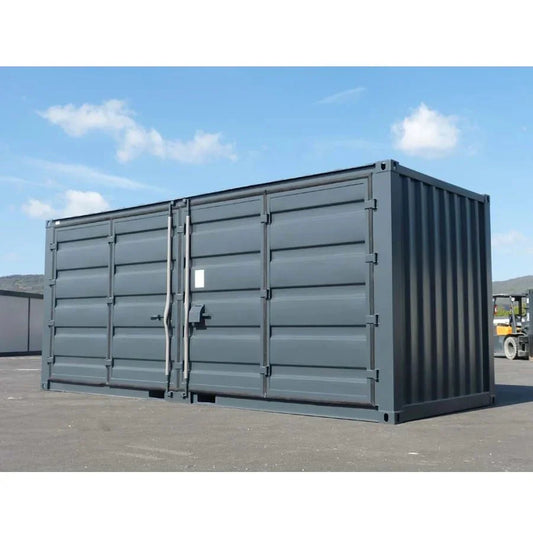 Container Open Side 20 pieds noir – Accès latéral intégral