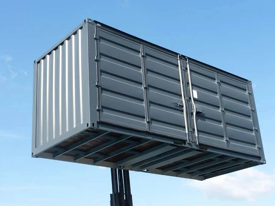 Container Open Side 20 pieds noir – Accès latéral intégral