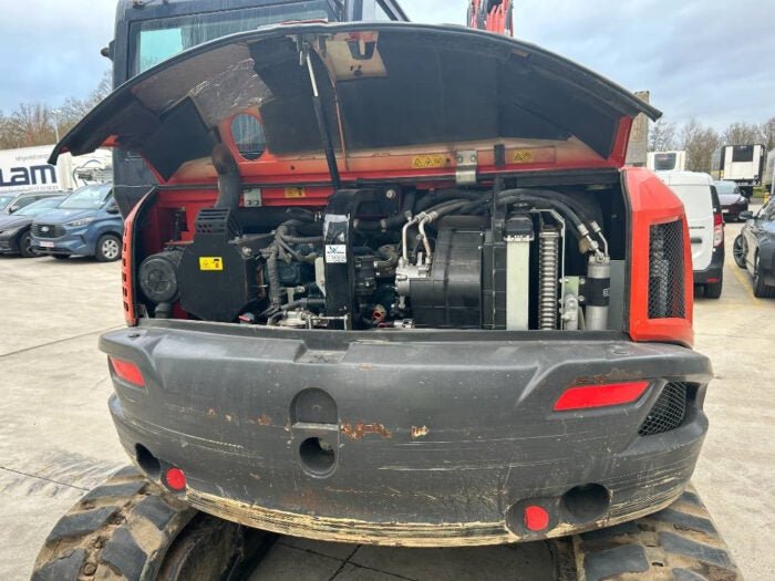 Mini-pelle Kubota KX080 – 8,4 t – Occasion 2021 – Cabine clim – 4 Godets