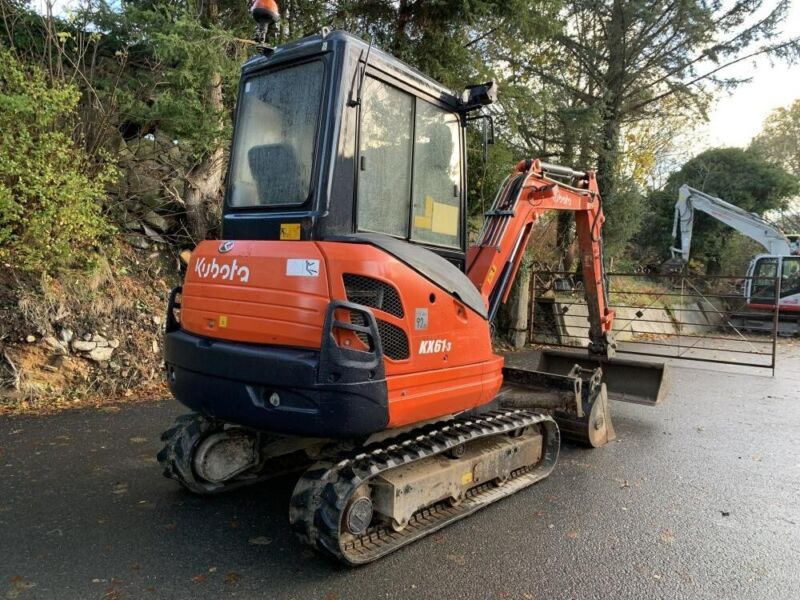 Mini-pelle Kubota KX61-3 – Occasion – 1 320 h – 2,6 t – Révisée – 3 godets + Attache rapide