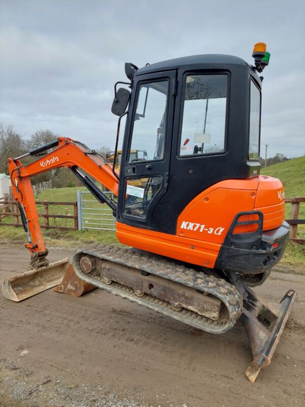 Kubota KX71-3 Mini-Pelle 2,5 Tonnes avec 2 Godets
