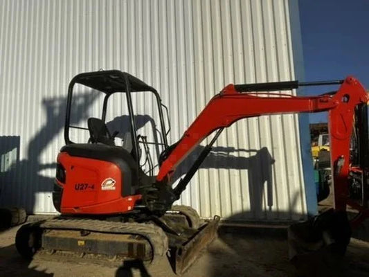 Mini-pelle Kubota U27-4 – 2,6 t – Occasion 2015 – Cabine – Brise-roche