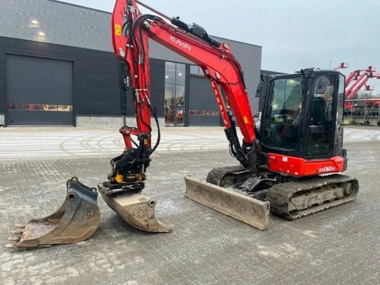 Mini-pelle Kubota KX060-5 – Occasion 2020 – 1 050h – 48 ch – Engcon Tilt